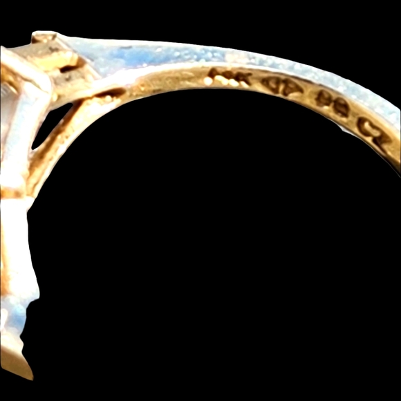 14k karat yellow gold cz wedding engagement promise ring Fine Jewelry - Picture 6 of 10